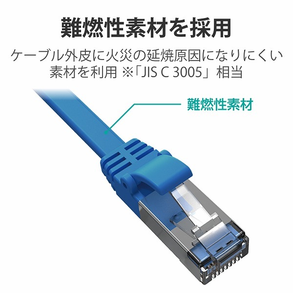 ELECOM ���쥳�� LD-TWSF/BU3 LAN�����̎ގ� CAT7��� �̎׎��� 3.0m �̎ގَ� �ڥ���󥻥��Բġ��̳�ƻ����Υ�������Բġ�