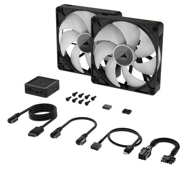 CORSAIR ���륻�� iCUE LINK RX140 RGB Dual Fan Kit CO-9051020-WW 140mm ɸ��2�����ꥭ�å� �֥�å� �� �ڥ���󥻥��Բġ��̳�ƻ����Υ�������Բġ�
