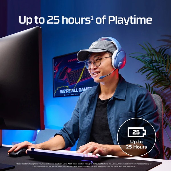 HyperX Cloud Jet Dual Wireless Gaming Headset (Black) �ǥ奢��磻��쥹 �����ߥ󥰥إåɥ��å� 2.4GHz Bluetooth ��å��奤�䡼�ѥå� 40mm�ɥ饤�С� ����25����Ϣ³���� ���� PC �����ൡ ��Х��� �֥�å� AJ0T1AA �ڥ���󥻥��Բġ��̳�ƻ����Υ�������Բġ� -������-