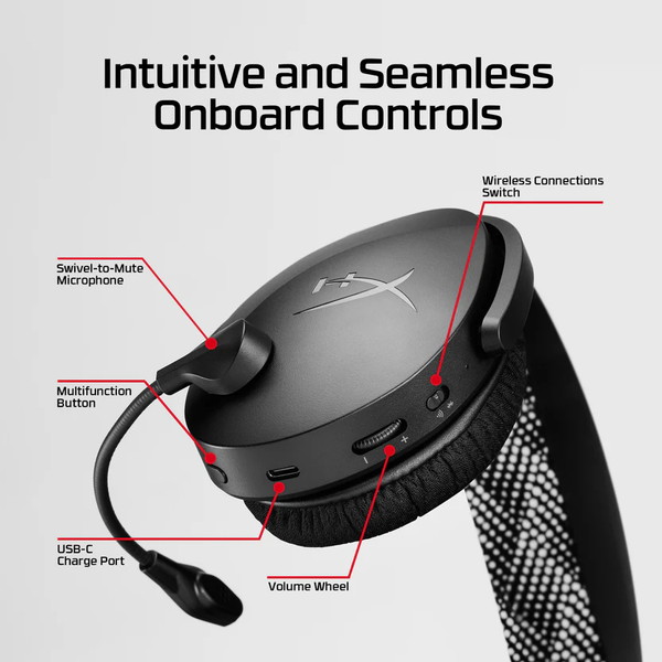 HyperX Cloud Jet Dual Wireless Gaming Headset (Black) �ǥ奢��磻��쥹 �����ߥ󥰥إåɥ��å� 2.4GHz Bluetooth ��å��奤�䡼�ѥå� 40mm�ɥ饤�С� ����25����Ϣ³���� ���� PC �����ൡ ��Х��� �֥�å� AJ0T1AA �ڥ���󥻥��Բġ��̳�ƻ����Υ�������Բġ� -������-