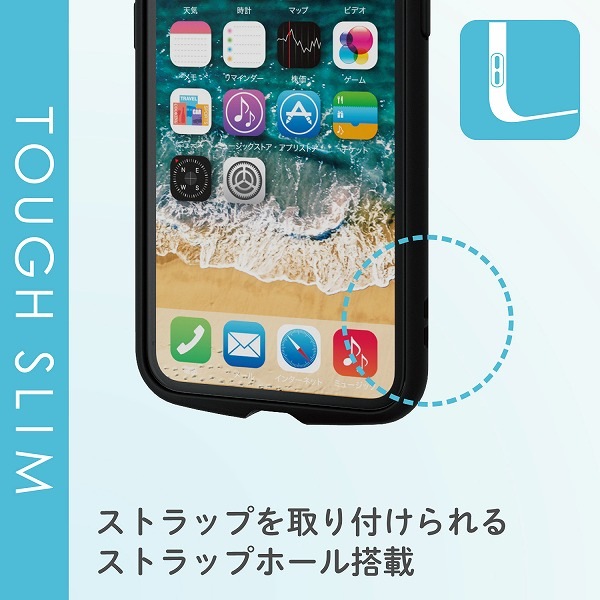 ELECOM ���쥳�� PM-A19BTSLFCBK iPhone 11 Pro TOUGH SLIM LITE �̎ڎ��ю��׎� �̎ގ׎��� �ڥ���󥻥��Բġ��̳�ƻ����Υ�������Բġ�