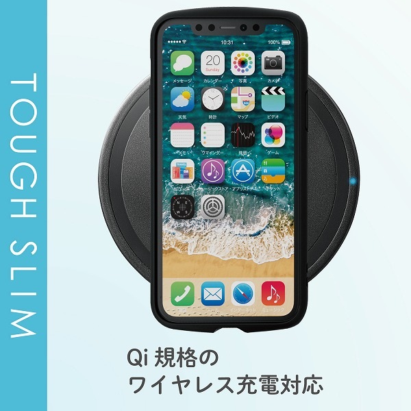 ELECOM ���쥳�� PM-A19BTSLFCBK iPhone 11 Pro TOUGH SLIM LITE �̎ڎ��ю��׎� �̎ގ׎��� �ڥ���󥻥��Բġ��̳�ƻ����Υ�������Բġ�