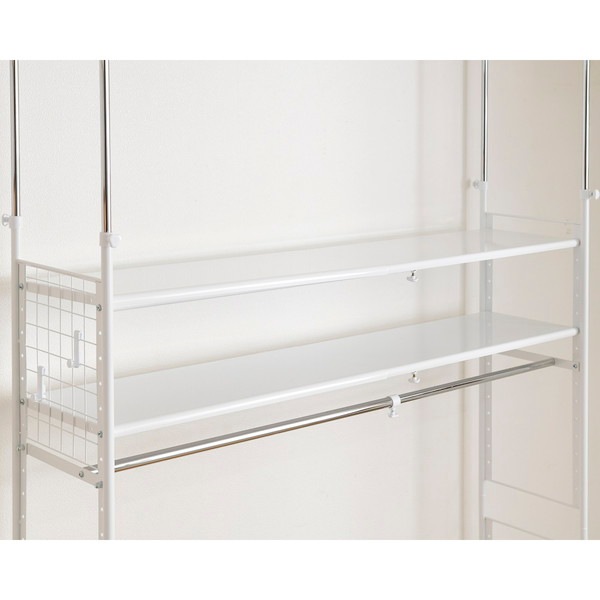 超頑丈ツッパリフレキシブルラック スーパーワイド SF-702SW(WH) ホワイト 白 壁面収納 ハンガーラック つっぱり棒 頑丈 -お取り寄せ品-【代引・日時指定・北海道沖縄離島配送不可】 エスエイ企画 0176-4562441971517-ds