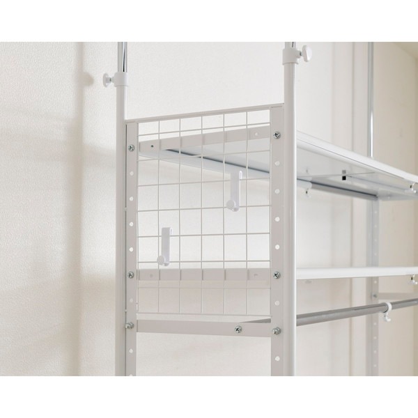超頑丈ツッパリフレキシブルラック スーパーワイド SF-702SW(WH) ホワイト 白 壁面収納 ハンガーラック つっぱり棒 頑丈 -お取り寄せ品-【代引・日時指定・北海道沖縄離島配送不可】 エスエイ企画 0176-4562441971517-ds