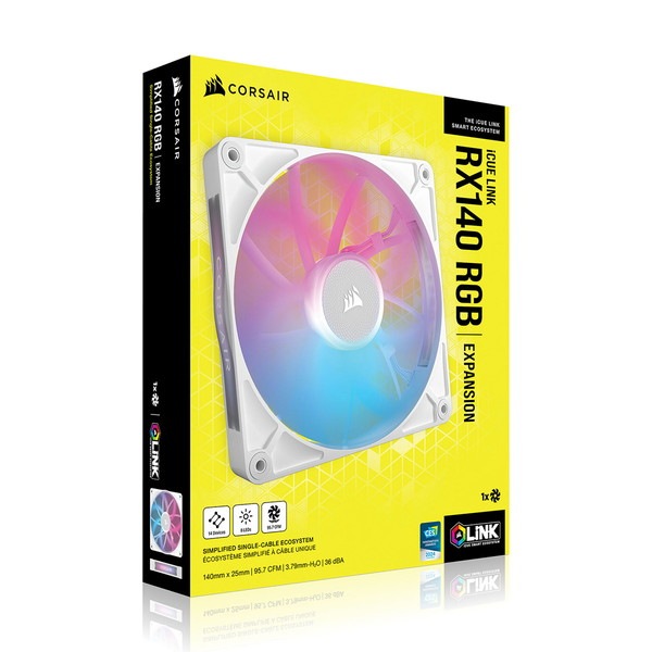 CORSAIR ���륻�� iCUE LINK RX140 RGB WHITE CO-9051023-WW 140mm ������ñ�ʥե��� �ۥ磻�� �� �ڥ���󥻥��Բġ��̳�ƻ����Υ�������Բġ�