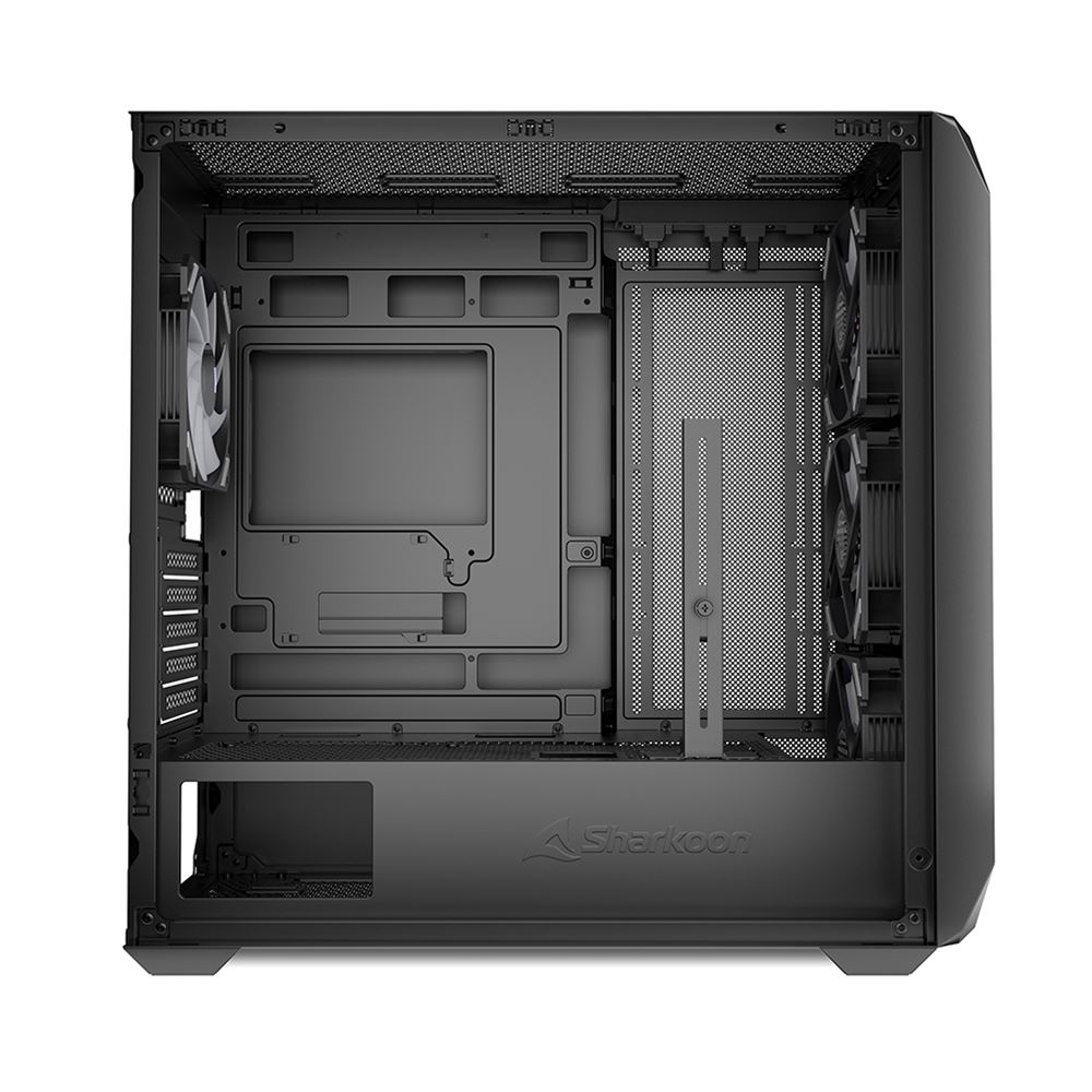 Sharkoon PCケース SHA-MK3-RGB-BK ARGBファン4基標準搭載 強化ガラスサイドパネル Micro-ATX対応 ブラック 【キャンセル不可・北海道沖縄離島配送不可】