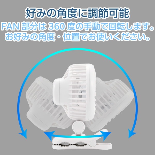 ELECOM ���쥳�� FAN-U253WH ���� ������ 2way < ��� / ����å� > USB Type-C ���ż� 3�ʳ�����Ĵ�� ����Ĵ�� �ۥ磻�� �ڥ���󥻥��Բġ��̳�ƻ����Υ�������Բġ�