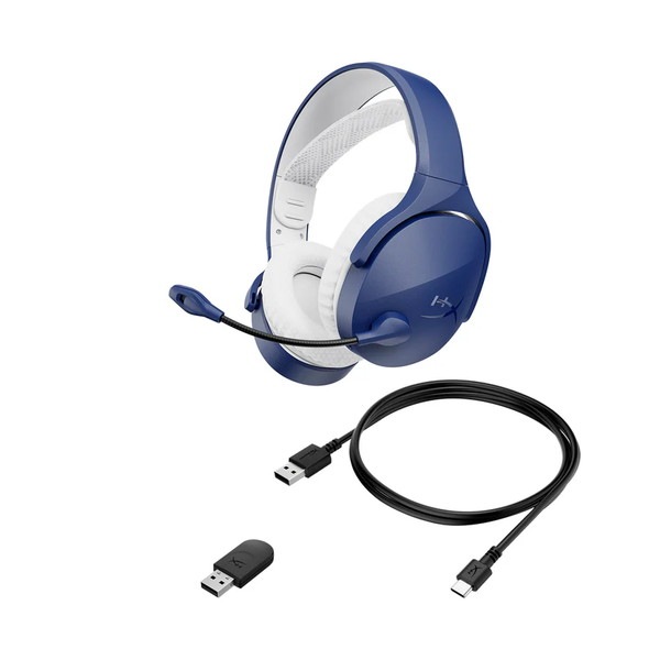 HyperX Cloud Jet Dual Wireless Gaming Headset (Blue)  �ǥ奢��磻��쥹 �����ߥ󥰥إåɥ��å� 2.4GHz Bluetooth ��å��奤�䡼�ѥå� 40mm�ɥ饤�С� ����25����Ϣ³���� ���� PC �����ൡ ��Х��� �֥롼 AM7A0AA �ڥ���󥻥��Բġ��̳�ƻ����Υ�������Բġ� -������-
