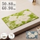 イケヒコ 玄関マット ボリューム 滑りにくい 丸洗いOK 花柄 立体的 清潔 お洒落 ブルー 50×80cm 1310730041701【代引き不可】【北海道沖縄離島は配送不可】-お取り寄せ品-