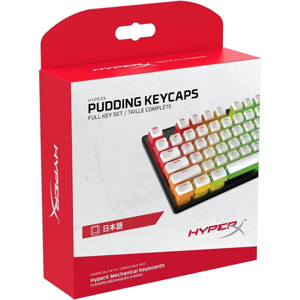 HyperX キーキャップ HyperX プディングキートップ ABS 日本語配列 108キー ホワイト 644H9AA#ABJ 【キャンセル不可・北海道沖縄離島配送不可】 -お取り寄せ-