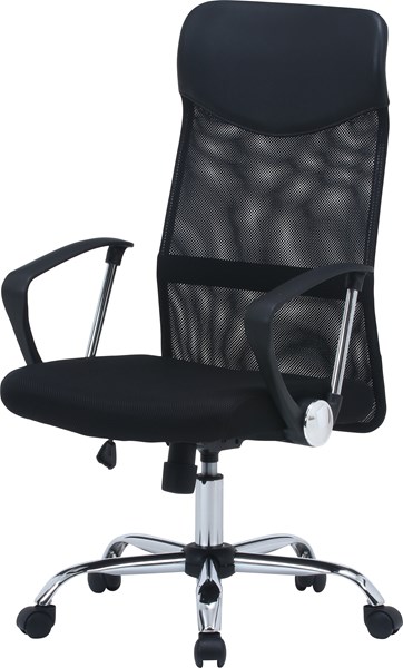 不二貿易 メッシュハイバックチェアー HF-98BK ブラック HF-98BK 商品コード90878【代引・日時指定・キャンセル不可・北海道沖縄離島配送不可】 -お取リ寄せ-