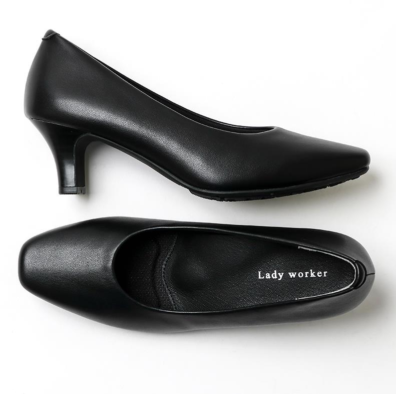 �����å������� Lady woker(��ǥ������) ����4E���� 5.5cm�ҡ��� �����������ȥ� �ץ졼��ѥ�ץ� LO-17080 ��ǥ����� �֥�å� 23.5cm -��������-���̳�ƻ����Υ��������Բġ�