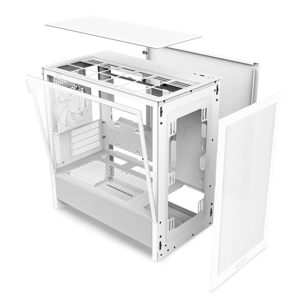 NZXT PCケース H3 FLOW ホワイト CC-H31FW-01 ファン1基標準搭載 Micro-ATX/Mini-ITX対応 裏配線マザーボード対応 【キャンセル不可・北海道沖縄離島配送不可】 -お取り寄せ-