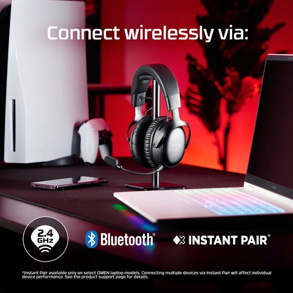 HyperX Cloud III S Wireless (Black/Red) �磻��쥹�����ߥ󥰥إåɥ��å� �Хåƥ꡼����120���� 2.4GHz�ϥ��ѡ����å��� �����ߥ� �إåɥ��å� �����ߥ󥰥إåɥۥ� �إåɥۥ� pc ps5 ps4 ̵�� Bluetooth �֥�å���å� A59Z0AA �ڥ���󥻥��Բġ��̳�ƻ����Υ�������Բġ� -������-