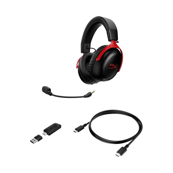 HyperX Cloud III S Wireless (Black/Red) �磻��쥹�����ߥ󥰥إåɥ��å� �Хåƥ꡼����120���� 2.4GHz�ϥ��ѡ����å��� �����ߥ� �إåɥ��å� �����ߥ󥰥إåɥۥ� �إåɥۥ� pc ps5 ps4 ̵�� Bluetooth �֥�å���å� A59Z0AA �ڥ���󥻥��Բġ��̳�ƻ����Υ�������Բġ� -������-
