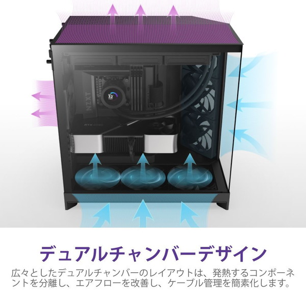 NZXT PC H9 FLOW(2025) ֥å CM-H92FB-01 ե4ɸ E-ATX/ATX/Micro-ATX/Mini-ITX Фե ڥ󥻥Բġ̳ƻΥԲġ --