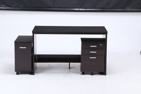 不二貿易 デスク3点セット BR 商品コード99257【代引・日時指定・キャンセル不可・北海道沖縄離島配送不可】 -お取リ寄せ-