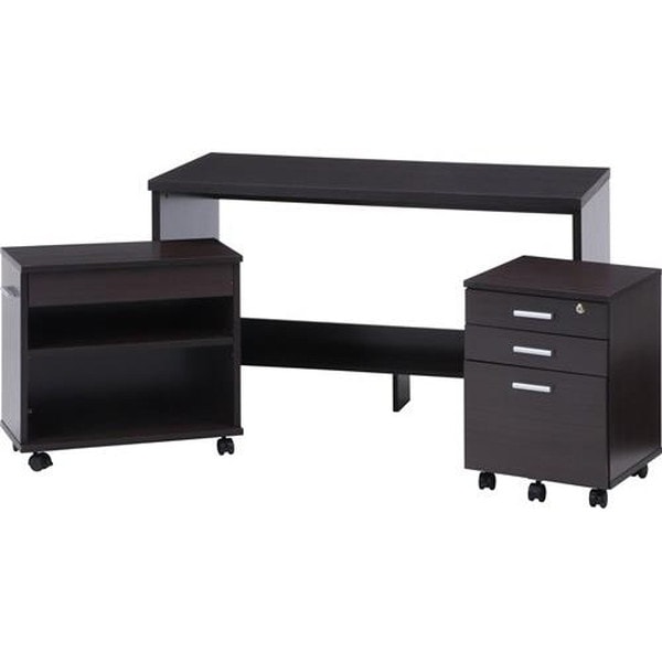 不二貿易 デスク3点セット BR 商品コード99257【代引・日時指定・キャンセル不可・北海道沖縄離島配送不可】 -お取リ寄せ-