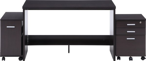 不二貿易 デスク3点セット BR 商品コード99257【代引・日時指定・キャンセル不可・北海道沖縄離島配送不可】 -お取リ寄せ-