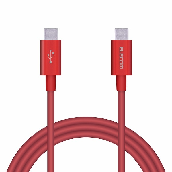 ELECOM ���쥳�� MPA-CCPS10PNRD ���ώΡ����̎ގڎ�����USB�����̎ގ� USB(C-C) ����ѵ� USB Power Delivery�б� ǧ���� 1.0m �ڎ��Ď� �ڥ���󥻥��Բġ��̳�ƻ����Υ�������Բġ�