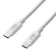 ELECOM ���쥳�� U2C-CCPE10NWH USB Type-c�����֥� 2.0 PD EPR�б� 240W ��USB-C to USB-C�� 1m �ۥ磻�ȡڥ���󥻥��Բġ��̳�ƻ����Υ�������Բġ�