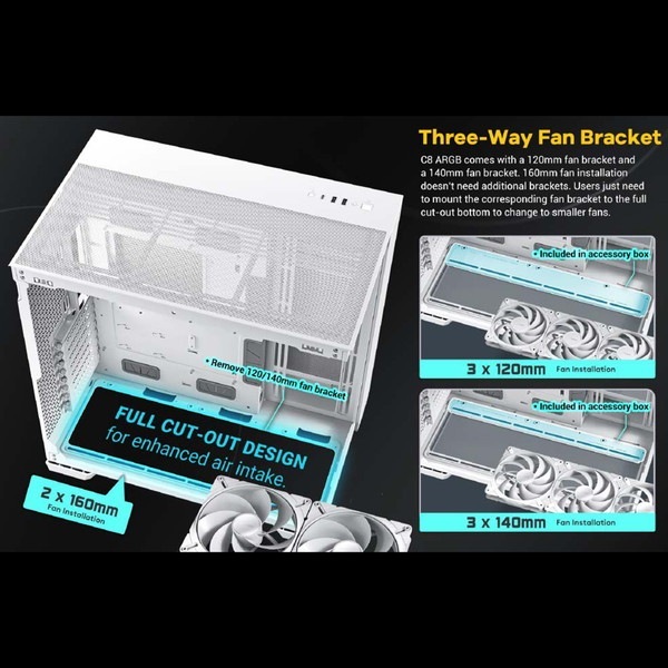 Antec PC������Constellation C8 ARGB WHITE E-ATX�б� �ԥ顼�쥹�ڥ���󥻥��Բġ��̳�ƻ����Υ�������Բġ�