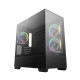 DEEPCOOL PC������ R-CG380-BKAGM3-G (CG380 3F)   �ߥɥ륿� �����ɤȥե���Ȥ˶������饹 �ѥΥ�ޥӥ塼�б��ο�����M-ATX������ ���ǥ�����ARGB PWM�ե���3��ɸ����ܡڥ���󥻥��Բġ��̳�ƻ����Υ�������Բġ�