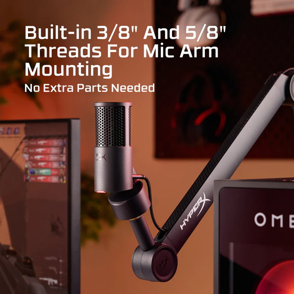 HyperX SoloCast 2 USB Microphone USBゲーミングマイク LEDインジケーター 内蔵ショックマウント ゲーム ボイスチャット 配信用マイク ゲーム実況 配信 テレワーク ゲーミング Zoom AR0A0AA 【キャンセル不可・北海道沖縄離島配送不可】 -お取り寄せ-