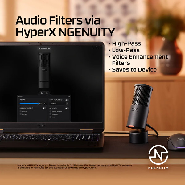 HyperX SoloCast 2 USB Microphone USBゲーミングマイク LEDインジケーター 内蔵ショックマウント ゲーム ボイスチャット 配信用マイク ゲーム実況 配信 テレワーク ゲーミング Zoom AR0A0AA 【キャンセル不可・北海道沖縄離島配送不可】 -お取り寄せ-
