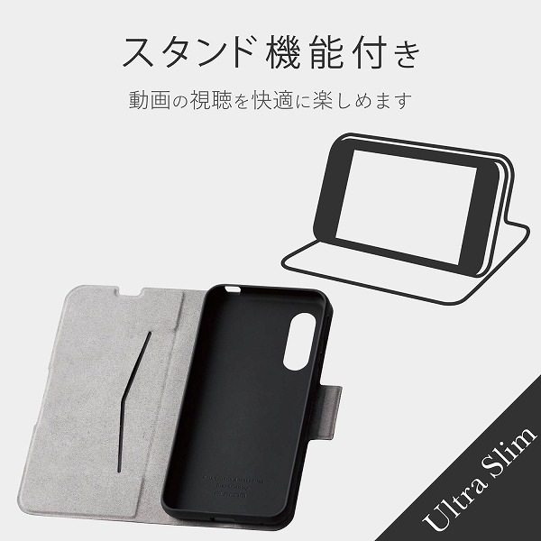 ELECOM エレコム PM-AQS3PLFUNV AQUOS sense3 AQUOS sense3 lite Android One S7 ソフトレザーケース 薄型 磁石付 ネイビー 【キャンセル不可・北海道沖縄離島配送不可】