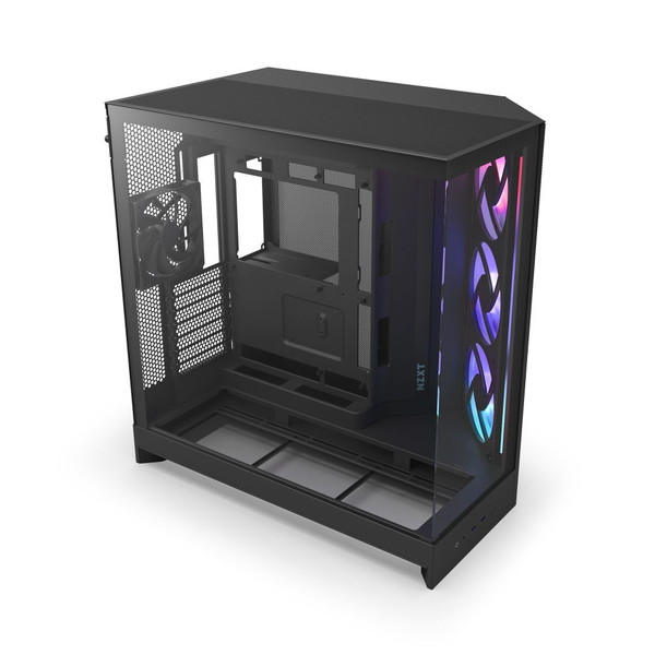 NZXT PC������ H9 FLOW RGB(2025) �֥�å� CM-H92FB-R1 �ե���2��ɸ�����(RGB 420mm��1/120mm��1) E-ATX/ATX/Micro-ATX/Mini-ITX �Ф�ե������� �ڥ���󥻥��Բġ��̳�ƻ����Υ�������Բġ� -������-