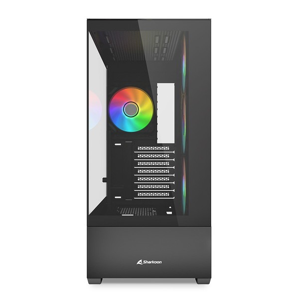 Sharkoon �ߥɥ륿� PC������ SHA-AK6-RGB-BK 120mm RGB�ե����4 ɸ����� ATX Micro ATX Mini-ITX �б� �֥�å� �ڥ���󥻥��Բġ��̳�ƻ����Υ�������Բġ�
