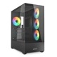 Sharkoon �ߥɥ륿� PC������ SHA-AK6-RGB-BK 120mm RGB�ե����4 ɸ����� ATX Micro ATX Mini-ITX �б� �֥�å� �ڥ���󥻥��Բġ��̳�ƻ����Υ�������Բġ�