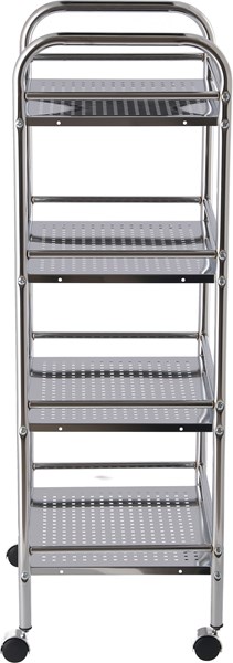 不二貿易 マルチワゴン4段 CR/CR 1664K(J164Q4) 商品コード93399【代引・日時指定・キャンセル不可・北海道沖縄離島配送不可】 -お取リ寄せ-