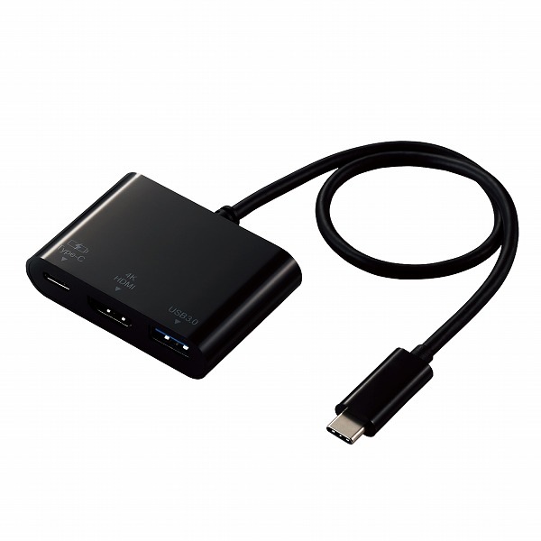 ELECOM ���쥳�� DST-C13BK Type-C�Ďގ����ݎ��ގ��Î������� USB PD�б� ���š��Îގ���ž����Type-C1�Ύߎ��� USB3.1(Gen1)1�Ύߎ��� HDMI1�Ύߎ��� 30cm�����̎ގ� �̎ގ׎��� �ڥ���󥻥��Բġ��̳�ƻ����Υ�������Բġ�