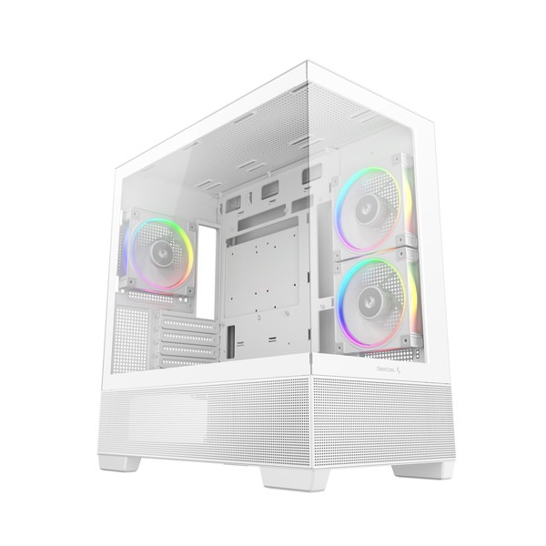 DEEPCOOL PC������ R-CG380-WHAGM3-G (CG380 3F WH)   �ߥɥ륿� �����ɤȥե���Ȥ˶������饹 �ѥΥ�ޥӥ塼�б��ο�����M-ATX������ ���ǥ�����ARGB PWM�ե���3��ɸ����ܡڥ���󥻥��Բġ��̳�ƻ����Υ�������Բġ�