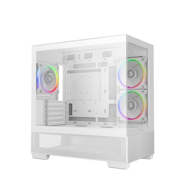 DEEPCOOL PC������ R-CG380-WHAGM3-G (CG380 3F WH)   �ߥɥ륿� �����ɤȥե���Ȥ˶������饹 �ѥΥ�ޥӥ塼�б��ο�����M-ATX������ ���ǥ�����ARGB PWM�ե���3��ɸ����ܡڥ���󥻥��Բġ��̳�ƻ����Υ�������Բġ�