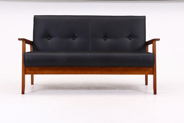 不二貿易 バイキャストPUソファ ミート 2P DBR FB-866 商品コード73761【代引・日時指定・キャンセル不可・北海道沖縄離島配送不可】 -お取リ寄せ-