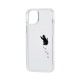 ELECOM エレコム PM-A22BTSGCAT iPhone 14 Plus ケース カバー ハイブリッド 耐衝撃 衝撃吸収 軽量 Appleテクスチャ リンゴ アップル マーク イラスト 黒ネコ【キャンセル不可・北海道沖縄離島配送不可】