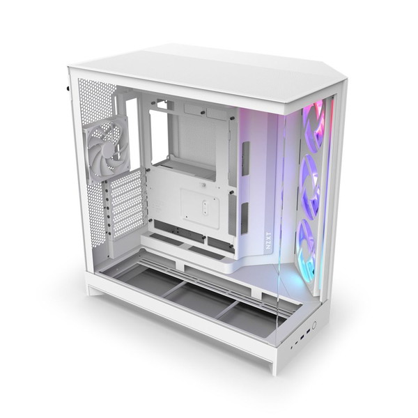 NZXT PC������ H9 FLOW RGB(2025) �ۥ磻�� CM-H92FW-R1 �ե���2��ɸ�����(RGB 420mm��1/120mm��1) E-ATX/ATX/Micro-ATX/Mini-ITX �Ф�ե������� �ڥ���󥻥��Բġ��̳�ƻ����Υ�������Բġ� -������-