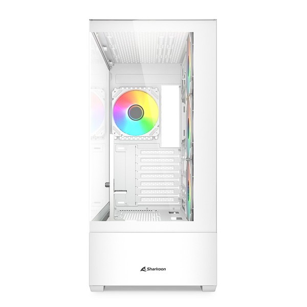 Sharkoon �ߥɥ륿� PC������ SHA-AK6-RGB-WT 120mm RGB�ե����4 ɸ����� ATX Micro ATX Mini-ITX �б� �ۥ磻�� �ڥ���󥻥��Բġ��̳�ƻ����Υ�������Բġ�
