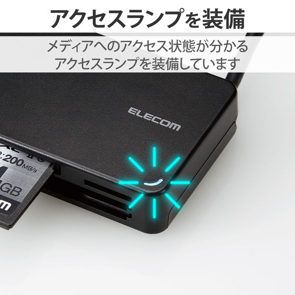 ELECOM ���쥳�� MR3-K303BK �����ɥ꡼���� USB3.0 �����֥��Ǽ������ ��SD   SDHC   SDXC   microSD   microSDHC   microSDXC   MMC   RS-MMC ���б��� Windows11 Mac �֥�å��ڥ���󥻥��Բġ��̳�ƻ����Υ�������Բġ�