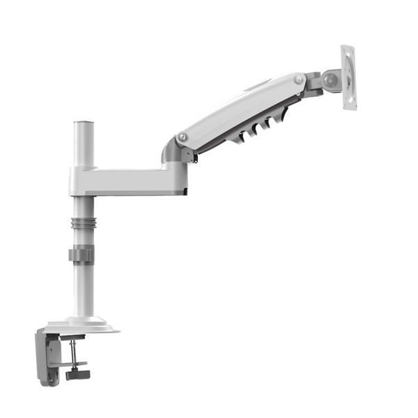 HUANUO ファーノー モニターアーム 支柱付きガススプリング式 シングルタイプ HNSS32(ホワイトモデル) HNSS32W 13〜32インチ対応 耐荷重9kg モニタアーム