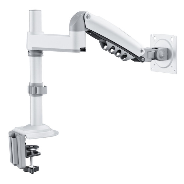 HUANUO ファーノー モニターアーム 支柱付きガススプリング式 シングルタイプ HNSS32(ホワイトモデル) HNSS32W 13〜32インチ対応 耐荷重9kg モニタアーム