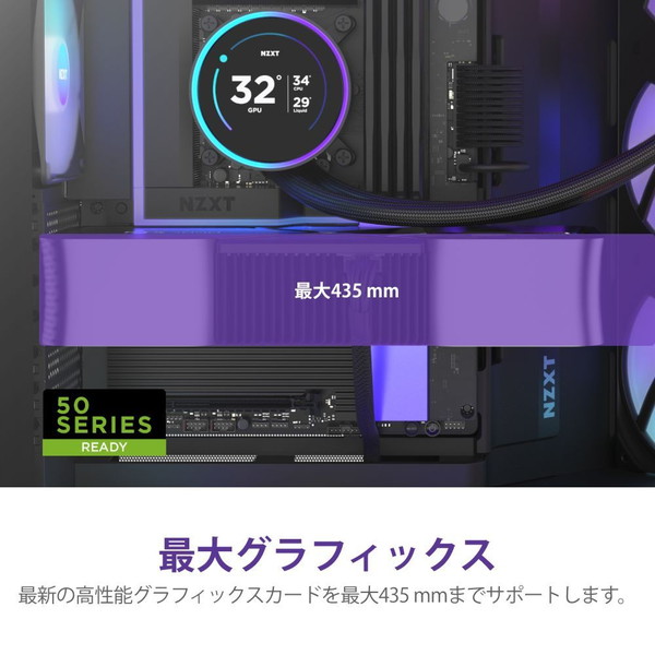 NZXT PC������ H9 FLOW RGB+(2025) �֥�å� CM-H92FB-P1 RGB�ե���3��ɸ�����(420mm��2/120mm��1) RGB����ȥ����顼��° E-ATX/ATX/Micro-ATX/Mini-ITX �Ф�ե������� �ڥ���󥻥��Բġ��̳�ƻ����Υ�������Բġ� -������-