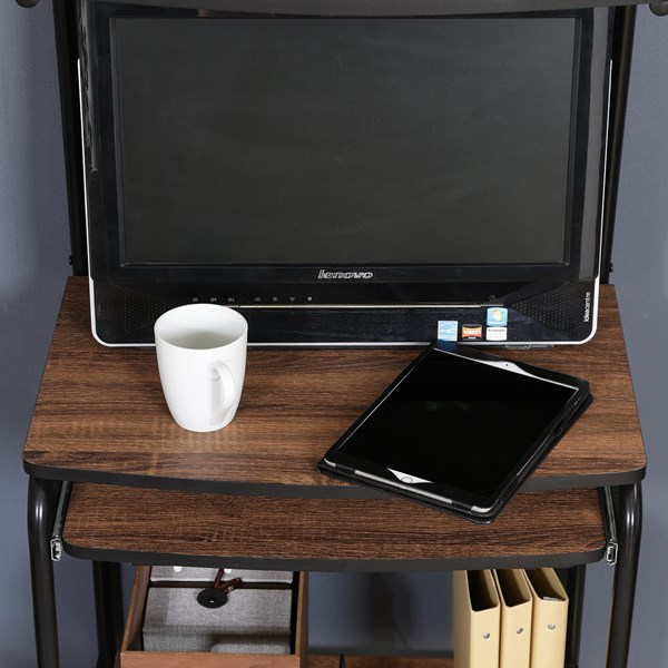 不二貿易 シンプルPCデスク フィット BR PD192-1 BR/BK 商品コード66741【代引・日時指定・キャンセル不可・北海道沖縄離島配送不可】 -お取リ寄せ-