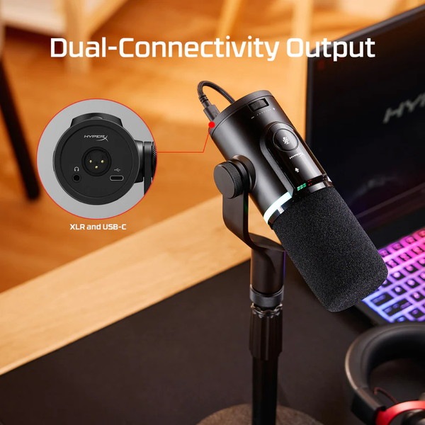 4988481900551 HyperX Flipcast (Black) XLR/USB デュアルコネクション