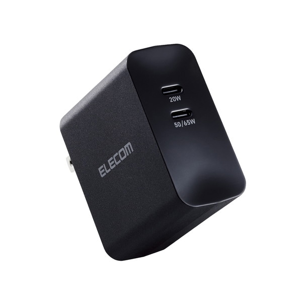 ELECOM ���쥳�� ACDC-PD4570BK �Ɏ���PC��AC�����ގ̎ߎ��� USB���Ŵ� USB Power Delivery�б� 70W USB-C2�Ύߎ��� �̎ގ׎����ڥ���󥻥��Բġ��̳�ƻ����Υ�������Բġ�