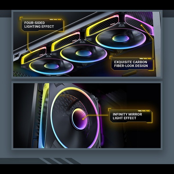 ANTEC �������ե��� Orbit 120 ARGB-3PK �ե���3�ĥ��åȥ�ǥ� RGB LED �ǥ奢����ARGB�ե��� �ڥ���󥻥��Բġ��̳�ƻ����Υ�������Բġ�