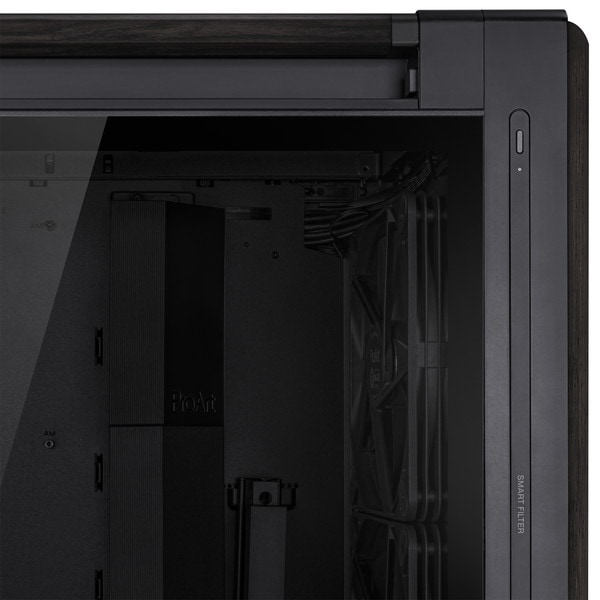 ASUS PCケース PROART PA602 WOOD TG PWM BLACK ミドルタワー E-ATX ATX Micro-ATX Mini-ITX 対応 ブラック 【キャンセル不可・北海道沖縄離島配送不可】